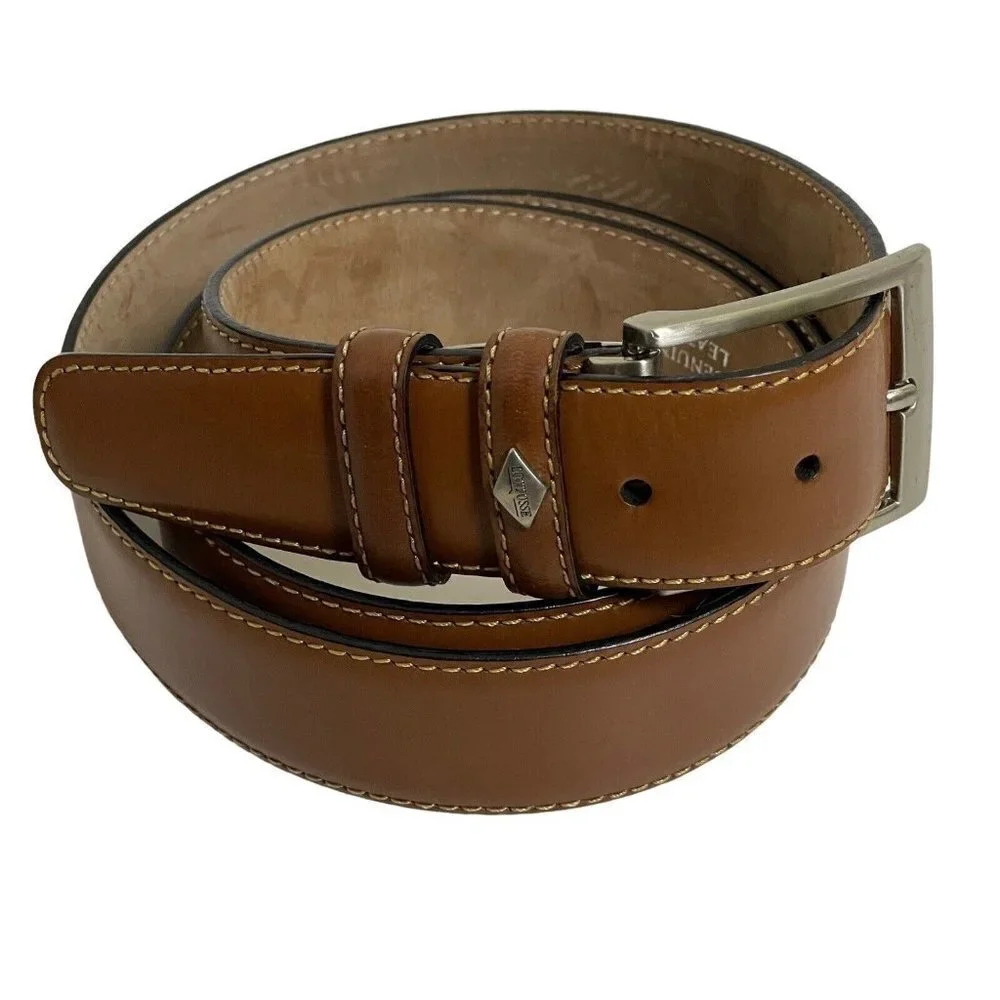Lottusse‎ Original Vintage Classic Mens Leather Belt Cognac Tan Size 44